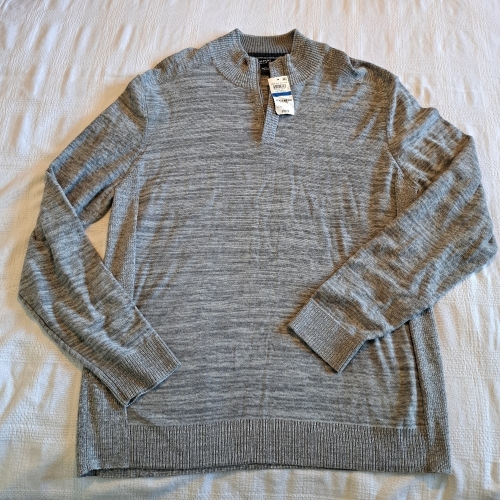 Alfani men's size XL gray sweater 1/4 zip